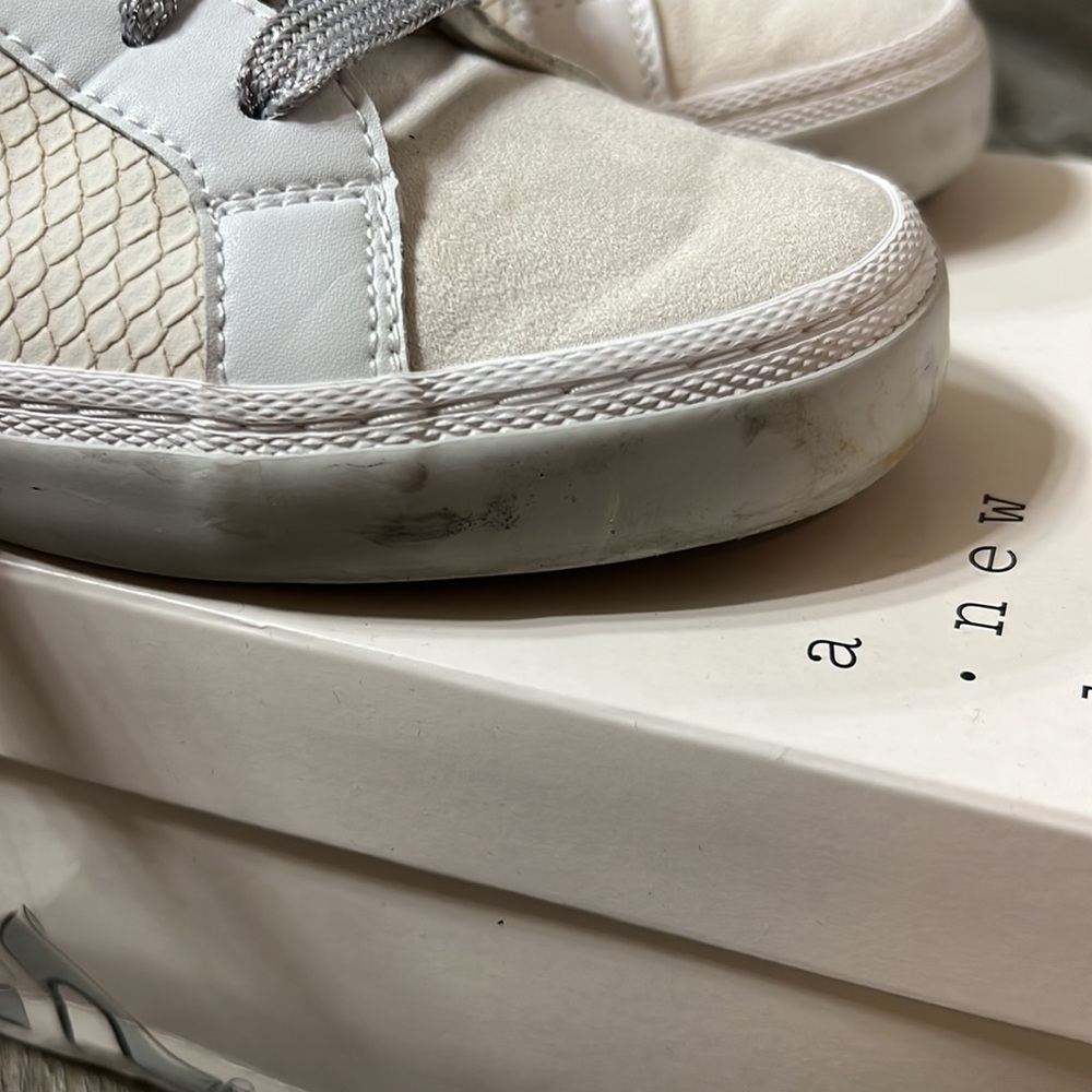 a new day Maddison Mixed Fabric Lace Up Sneakers Size 8.5 - Picture 8 of 13